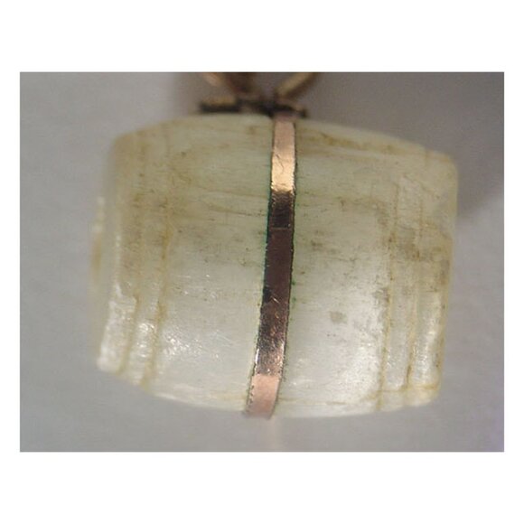 Rare Antique c1900 Stanhope Microphoto Viewer Necklace Niagara Falls Glass Beads - Picture 5 of 12